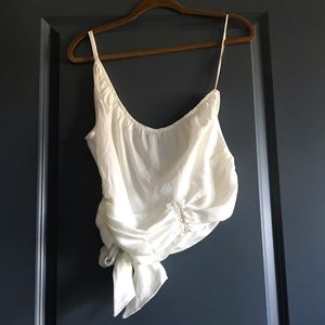 NWT Banana Republic off white one shoulder top